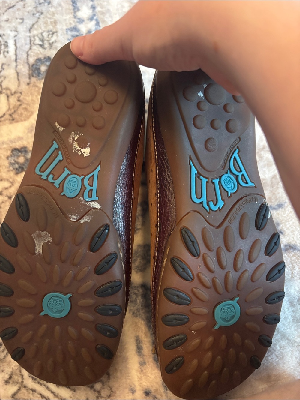 Born Two-Tone Brown Leather Sneakers - Picture 8 of 9